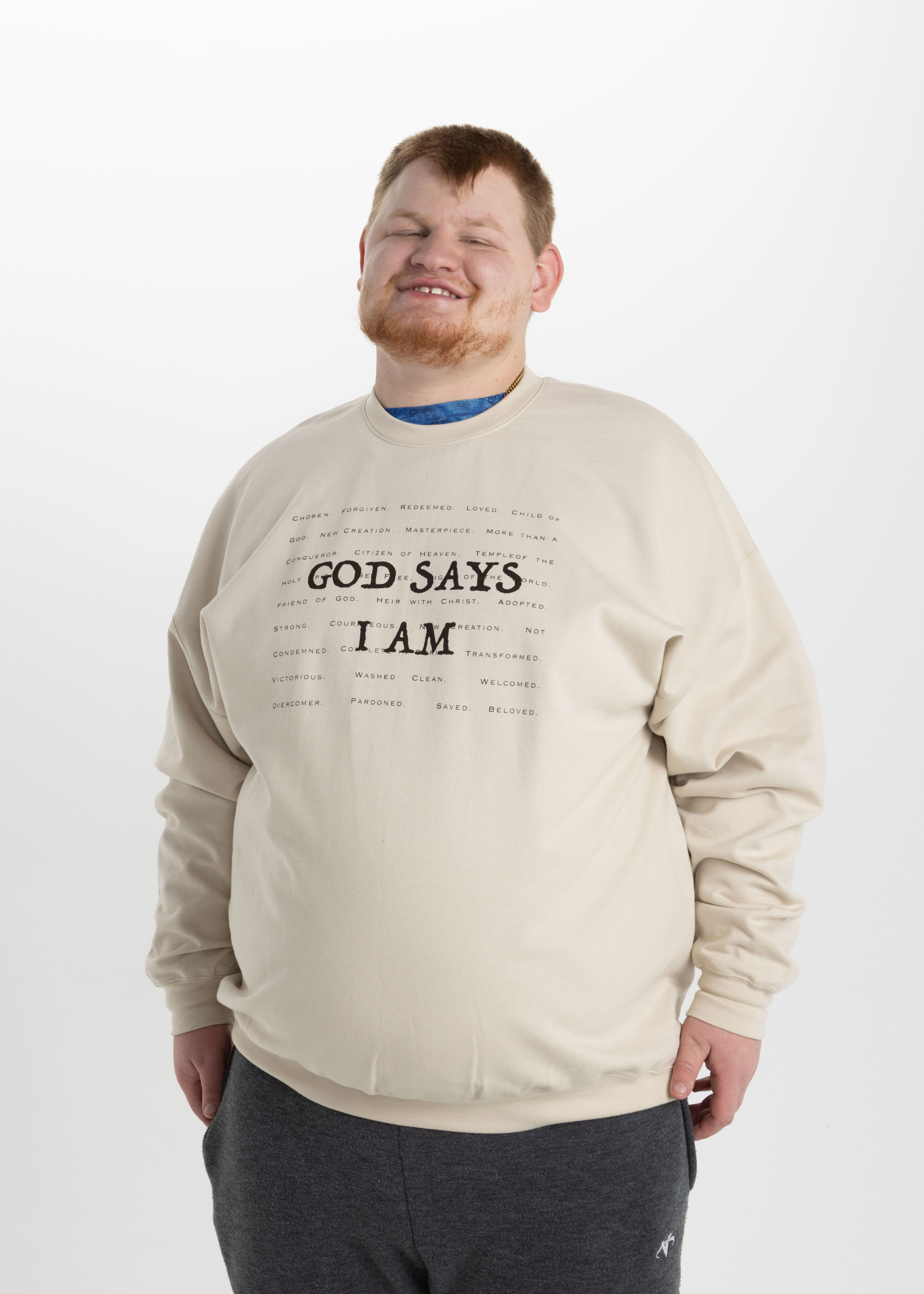 God Says I Am Crewneck Sweatshirt
