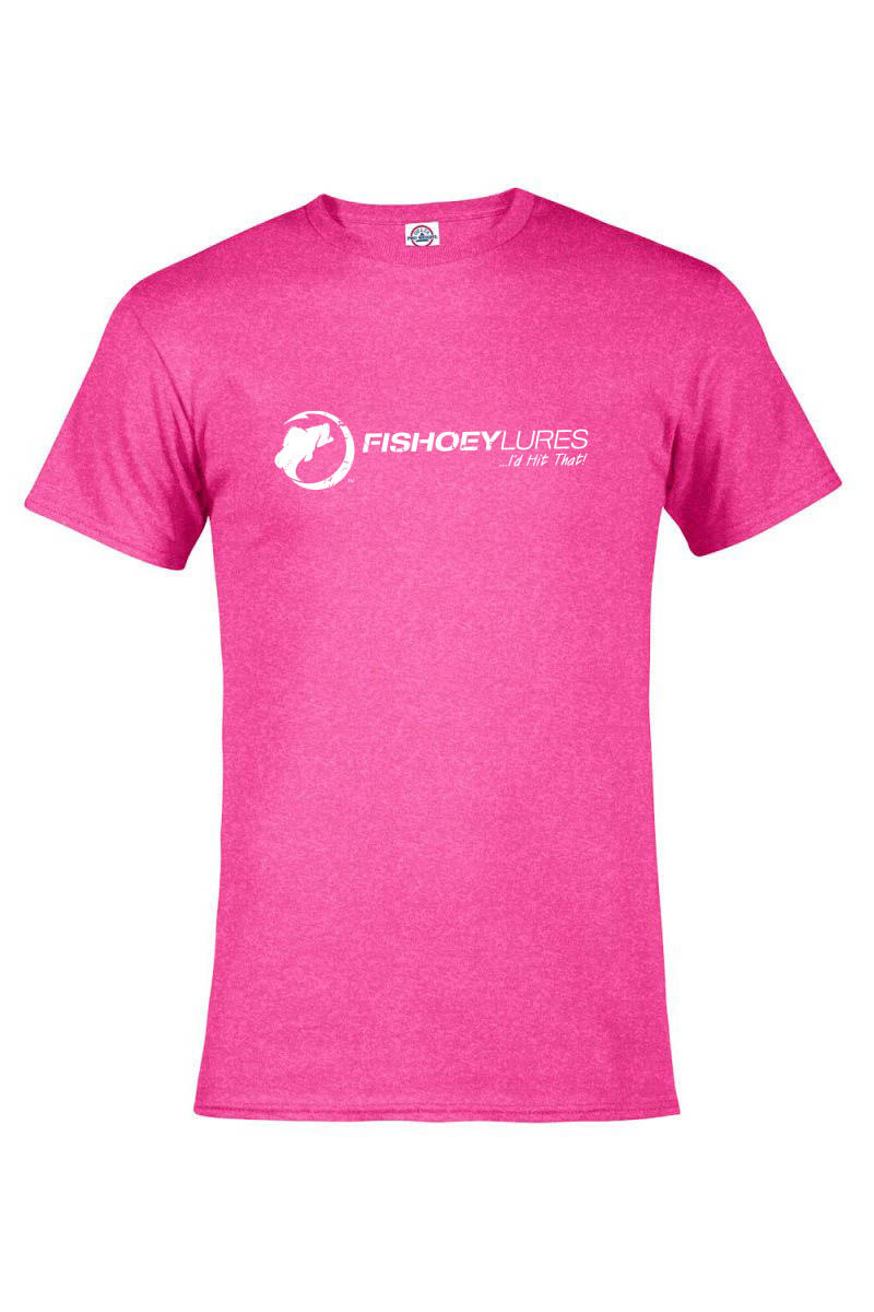 Thumbnail: Fishoey Lures T-Shirt - Hot Pink - White Logo - Front