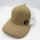 Thumbnail: Khaki / White Trucker Style Cap - Leather Logo