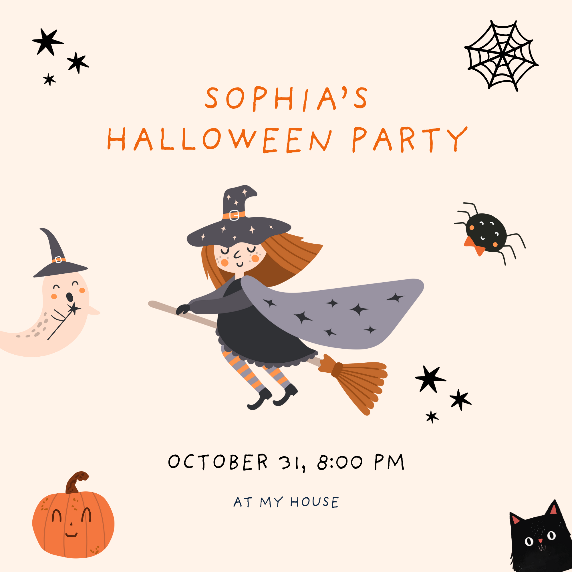Halloween Witch Invitation