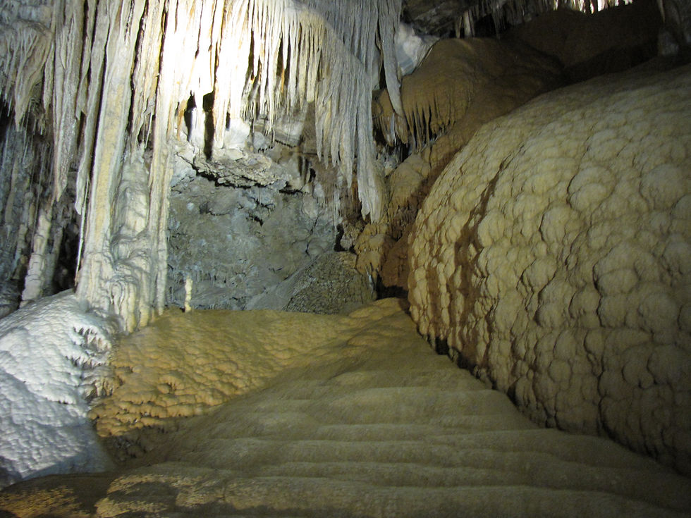 The stalagmites and stalactites were most fascinating! Some of the mineral formations were fun shapes too - the one on the right looks like a giant cauliflower!