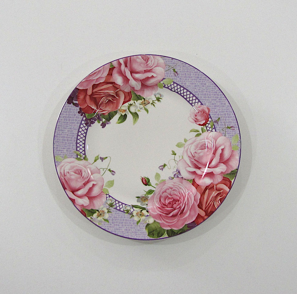 Thumbnail: Pink Rose Dessert Plate Set of 2