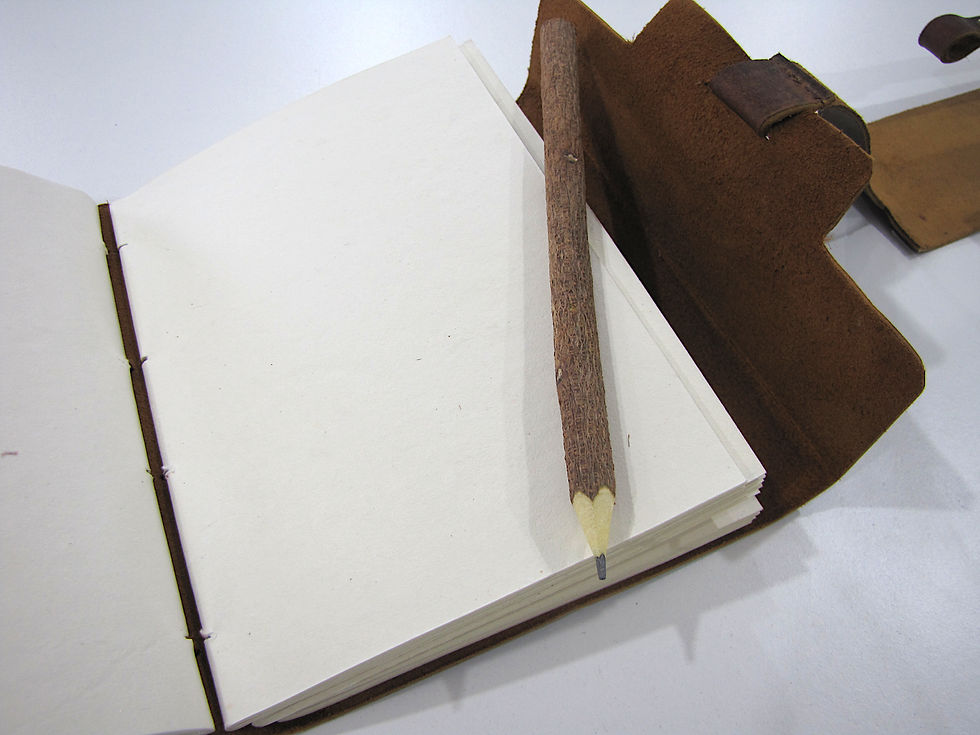 Thumbnail: Vintage Leather Journal with Pencil