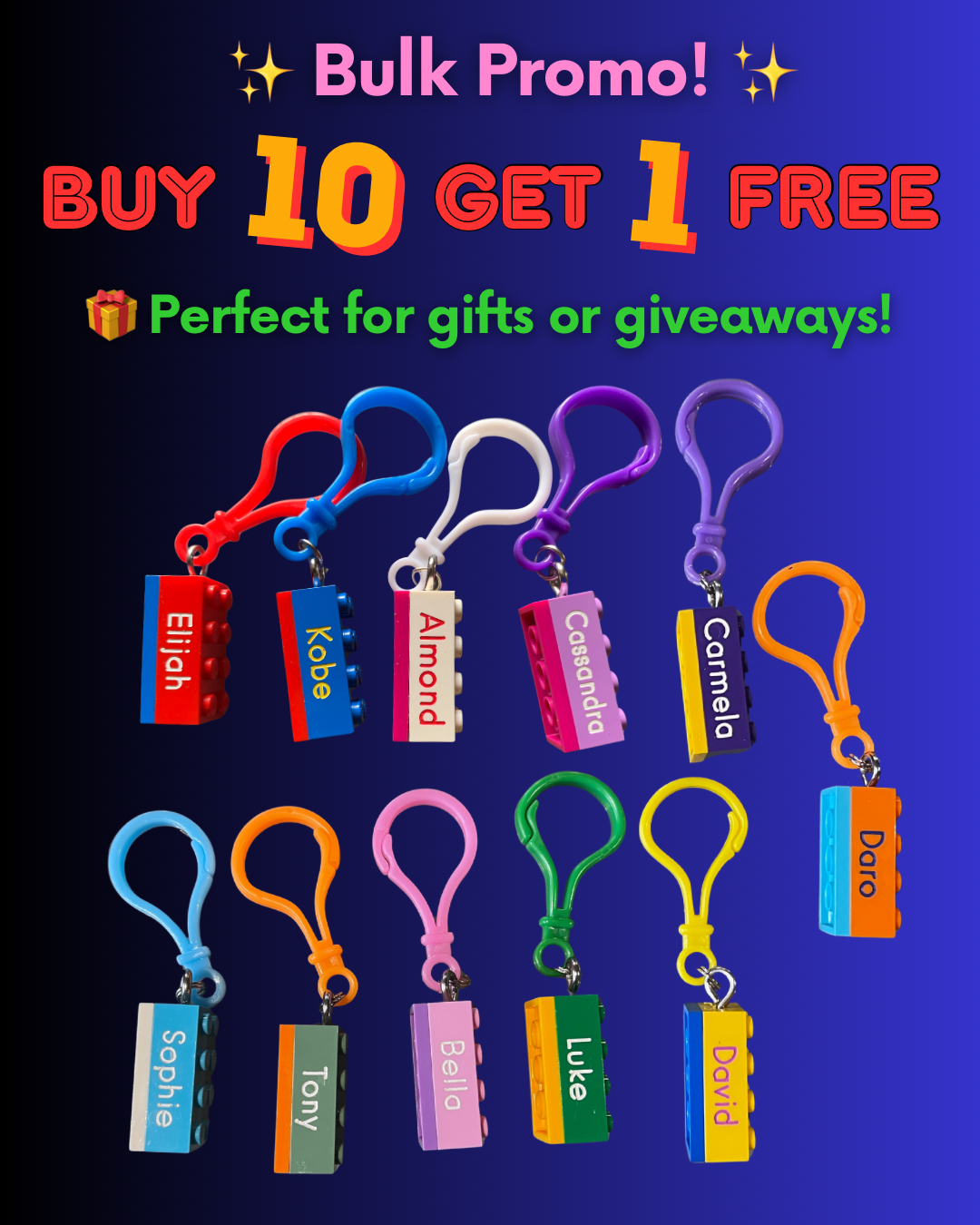 Bulk Bagtags - Buy 10 get 1 Free 