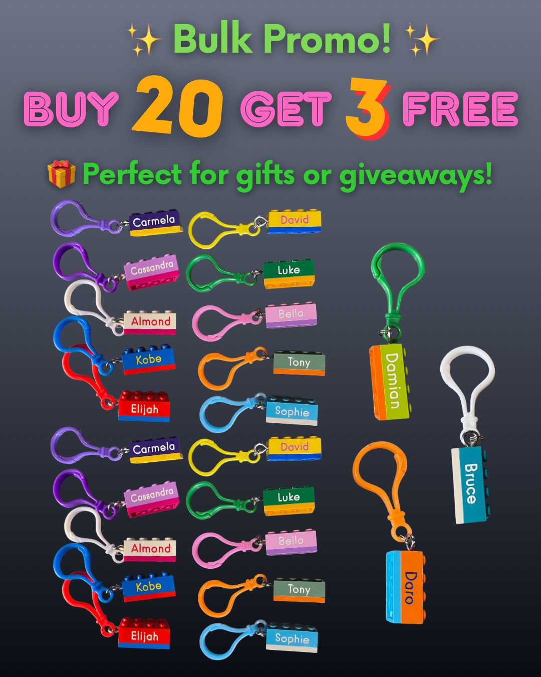Bulk Bagtags - Buy 20 Get 3 Free