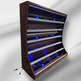 Handcrafted 18U / 168HP Uryan Modular wooden studio case with integrated power