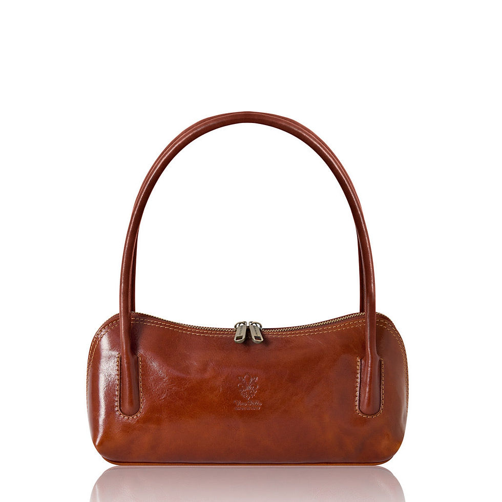 Thumbnail: Italian Handmade Vegetable Tanned Leather Shoulder Bag