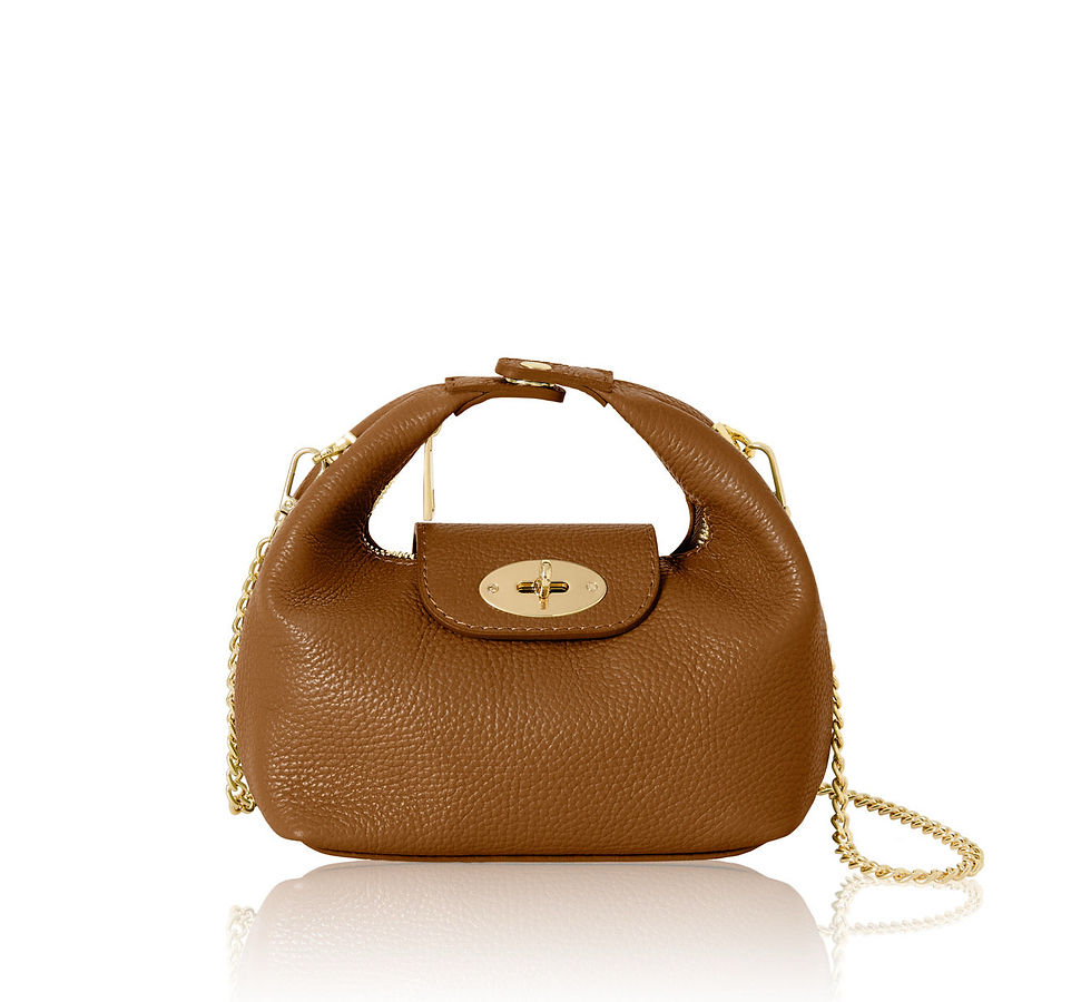 Thumbnail: Italian Handmade Genuine Leather Convertible Mini Bag