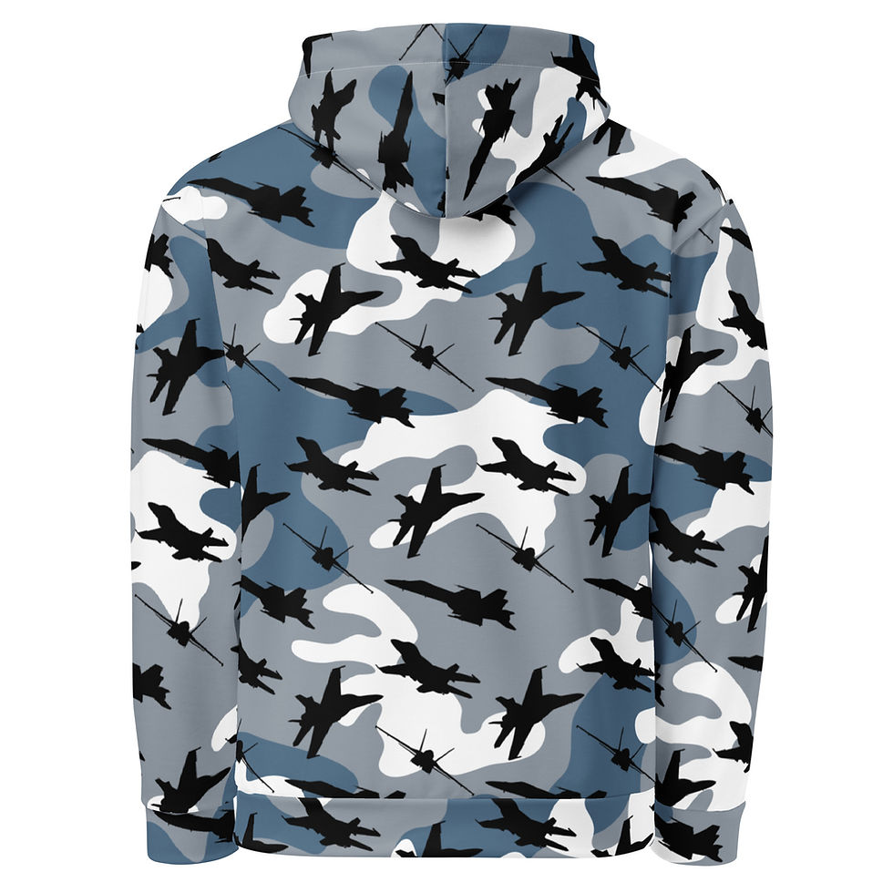 Thumbnail: USN VFC-12 F/A-18E Super Hornet Inspired Cloud Camo Premium Unisex Hoodie