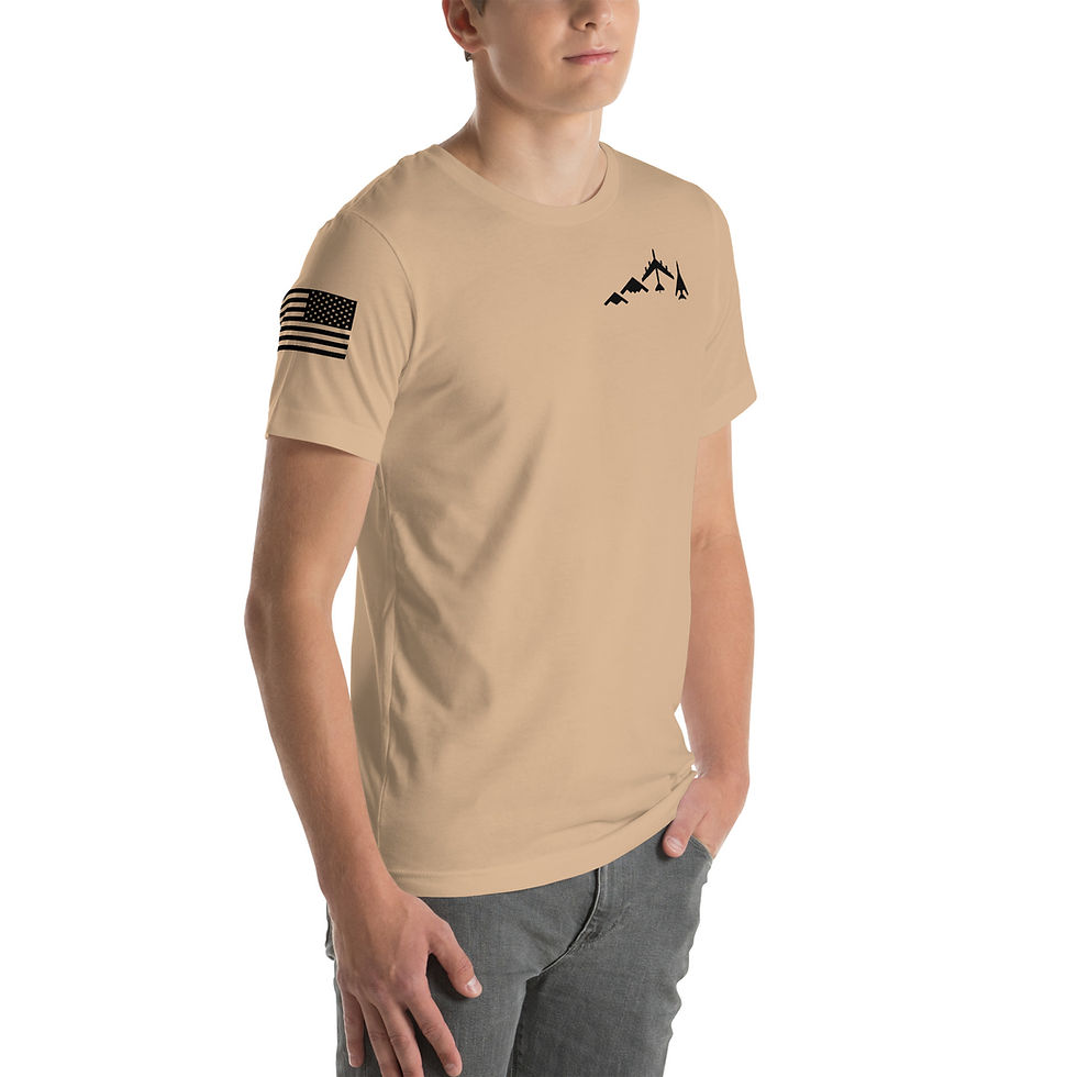 Thumbnail: USAF Bombers Peace Through Strength Formation Unisex t-shirt