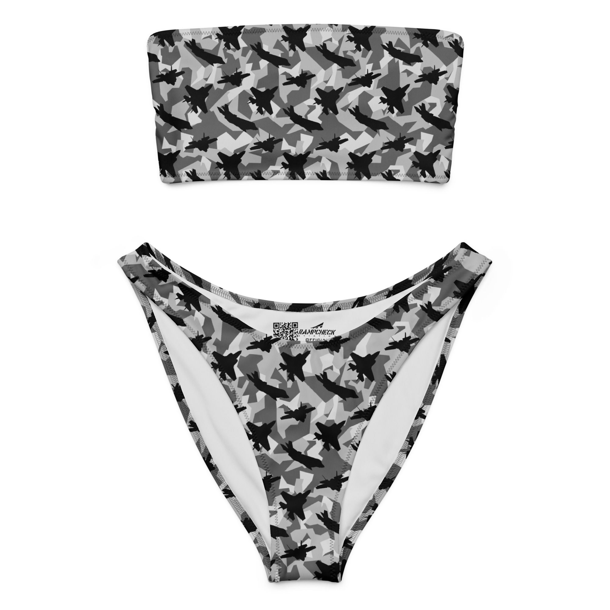 USAF 65AGRS Inspired Panther Splinter Camo Premium Bandeau Bikini