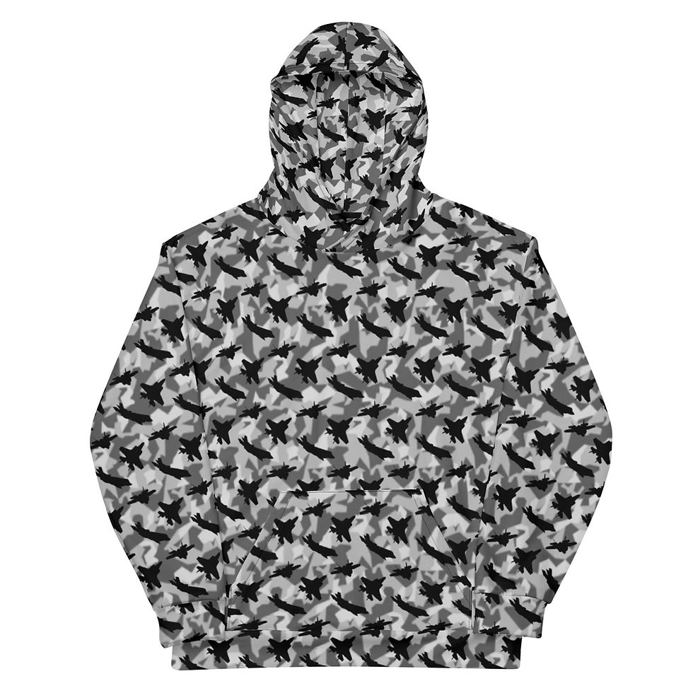 Thumbnail: USAF 65AGRS Inspired Panther Splinter Camo Premium Unisex Hoodie