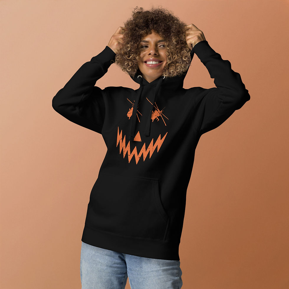 Thumbnail: Apache Jack-O'-Lantern Halloween Unisex Hoodie