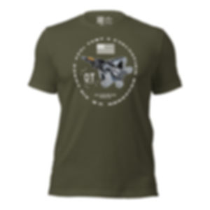 USAF 422d TES OT 5th Gen Zombie Raptor Inspired Front Print Unisex T-shirt