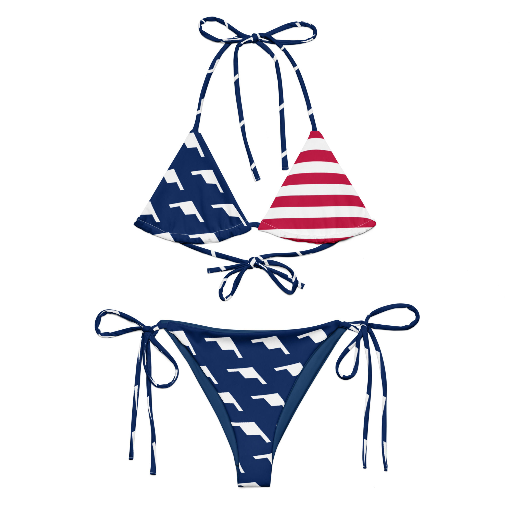Americana Raiders and Stripes String Bikini