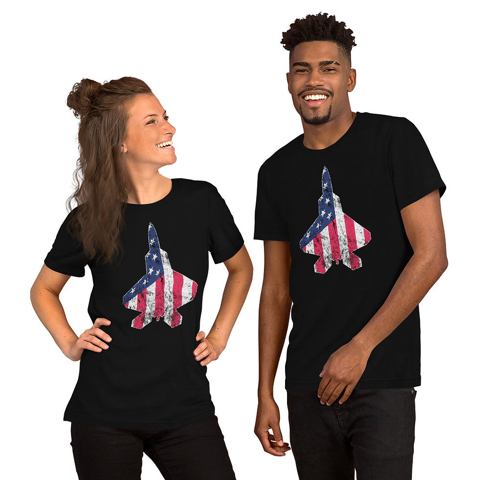 Thumbnail: Americana Raptor Distressed Print Unisex T-shirt