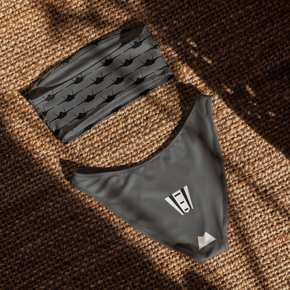 Thumbnail: WYKYK Panther CTOL Style Aerial Refueling Marking Bandeau Bikini