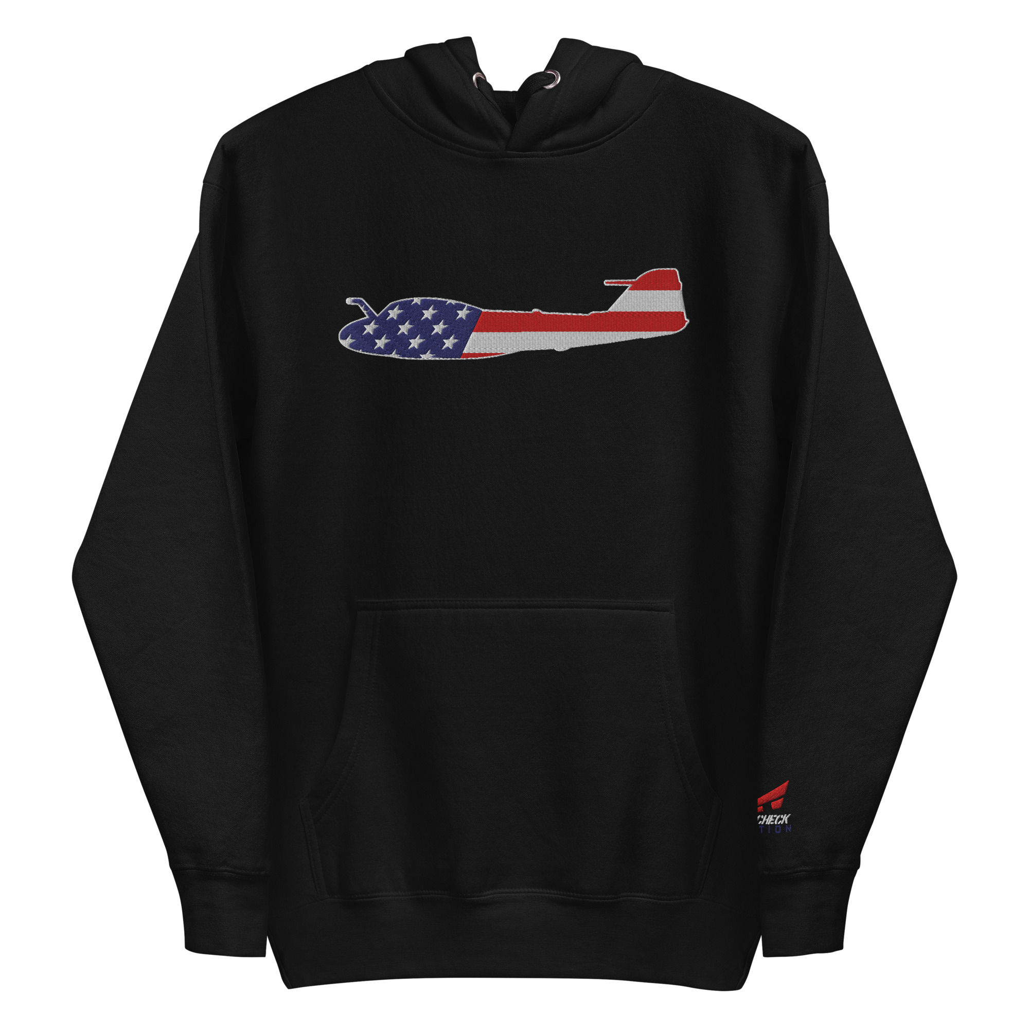 US Flag Silhouette Legacy A-6 Intruder Premium Embroidered Unisex Hoodie