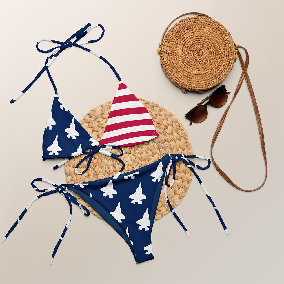 Thumbnail: Americana Panthers and Stripes String Bikini