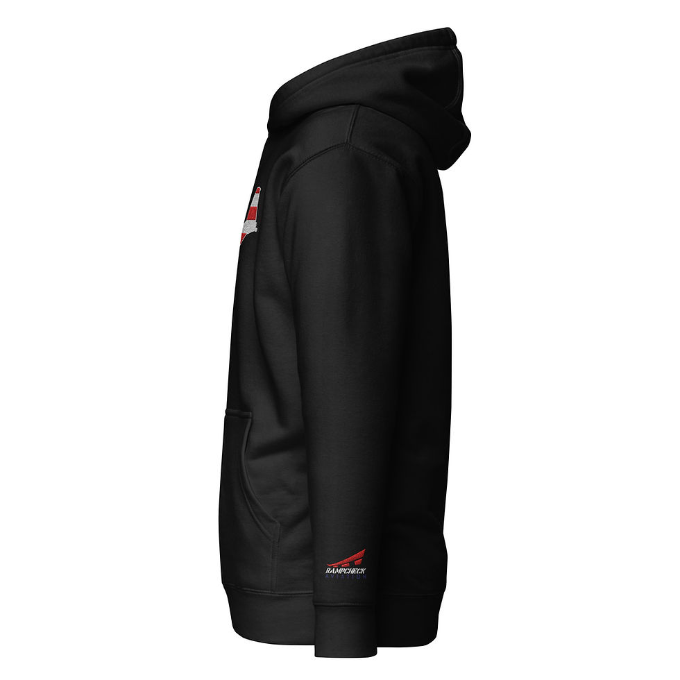 Thumbnail: US Flag Silhouette USAF HERK Premium Embroidered Unisex Hoodie