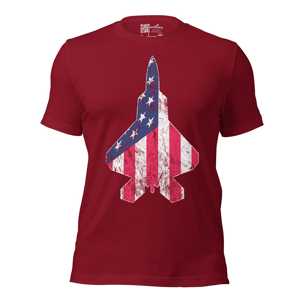 Thumbnail: Americana Raptor Distressed Print Unisex T-shirt