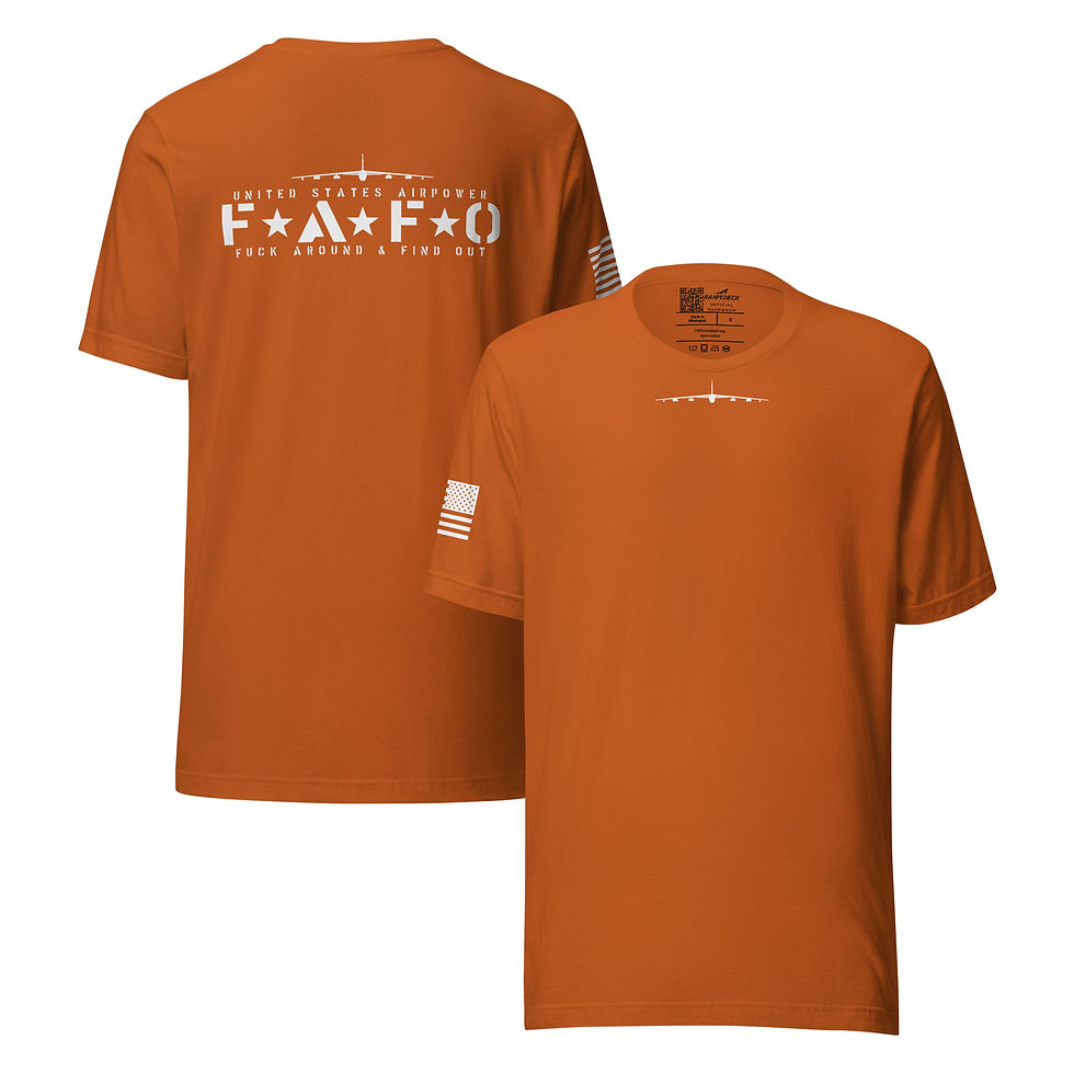 Thumbnail: United States Airpower FAFO B-52H Bomber Unisex T-shirt