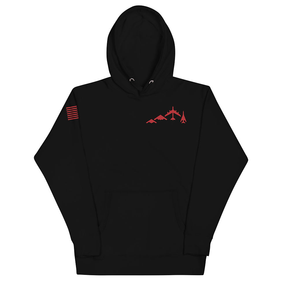 Thumbnail: USAF Bombers Peace Through Strength Formation Unisex Hoodie