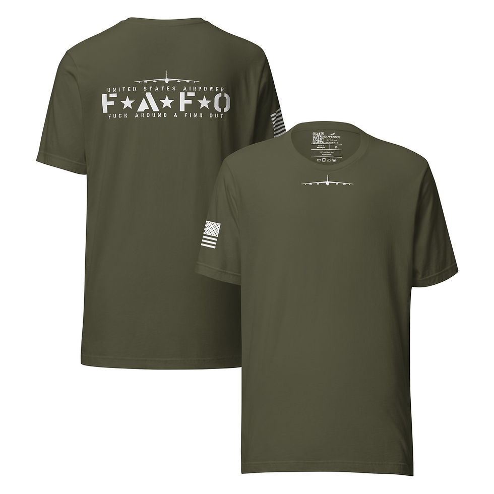 Thumbnail: United States Airpower FAFO B-52H Bomber Unisex T-shirt
