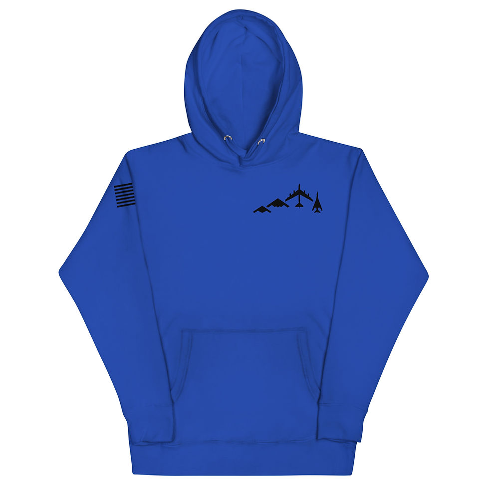 Thumbnail: USAF Bombers Peace Through Strength Formation Unisex Hoodie