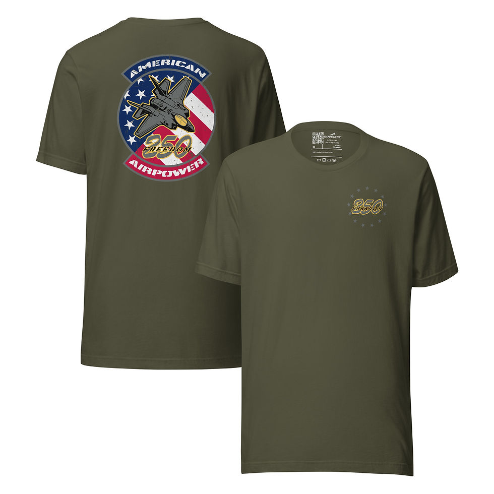 Thumbnail: American Airpower Freedom 250 Panther Distressed Print Unisex T-shirt