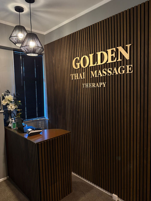 Interior view of Golden Thai Massage Therapy reception area