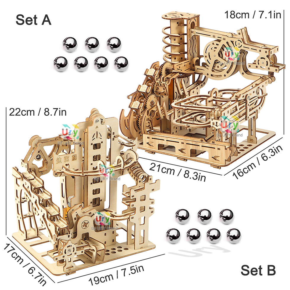 Thumbnail: 3D Wooden Mechanical Marble Run – DIY Engineering Model with Electric Catapult