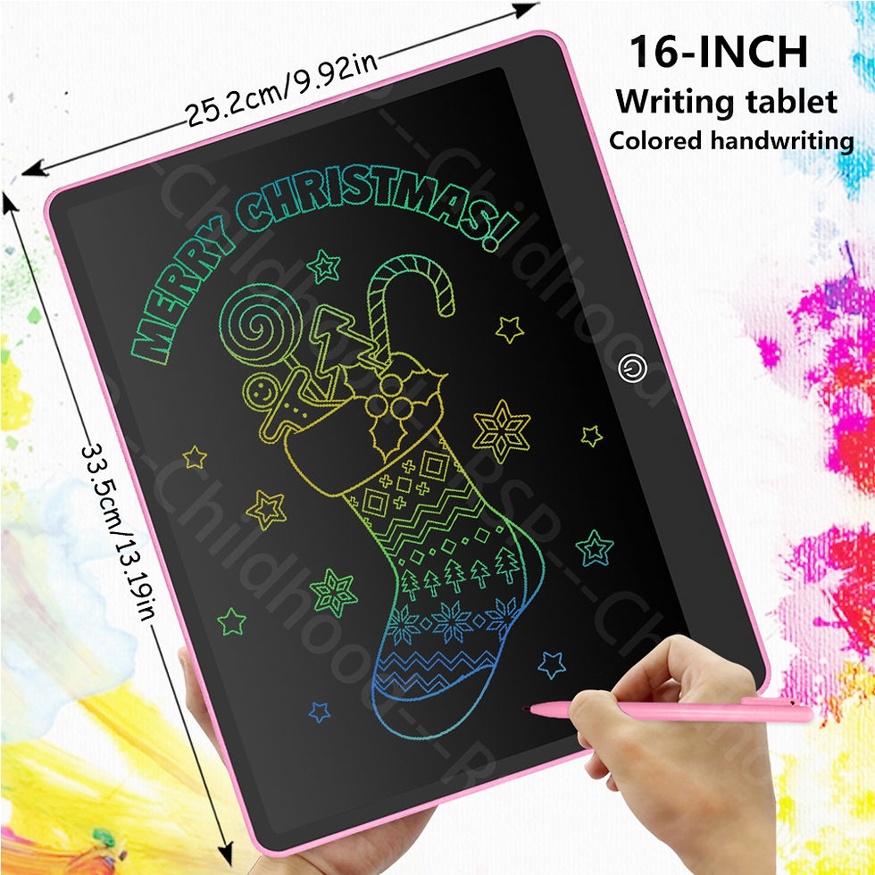 Thumbnail: Colour LCD Writing Tablet for Kids – Reusable Doodle Board, 5 Sizes (6.5"–16")