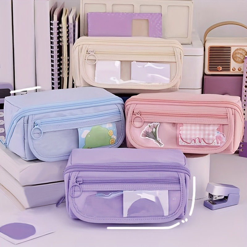 Thumbnail: Large Capacity Multi-Compartment Pencil Case – School Stationery Organiser