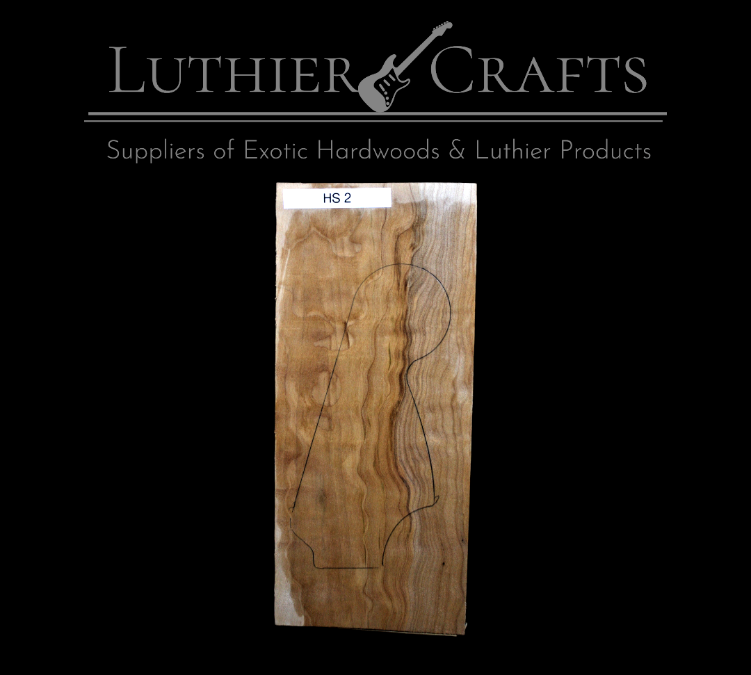 QUILTED MAPLE Headstock veneer for Guitar/ Bass #HS2