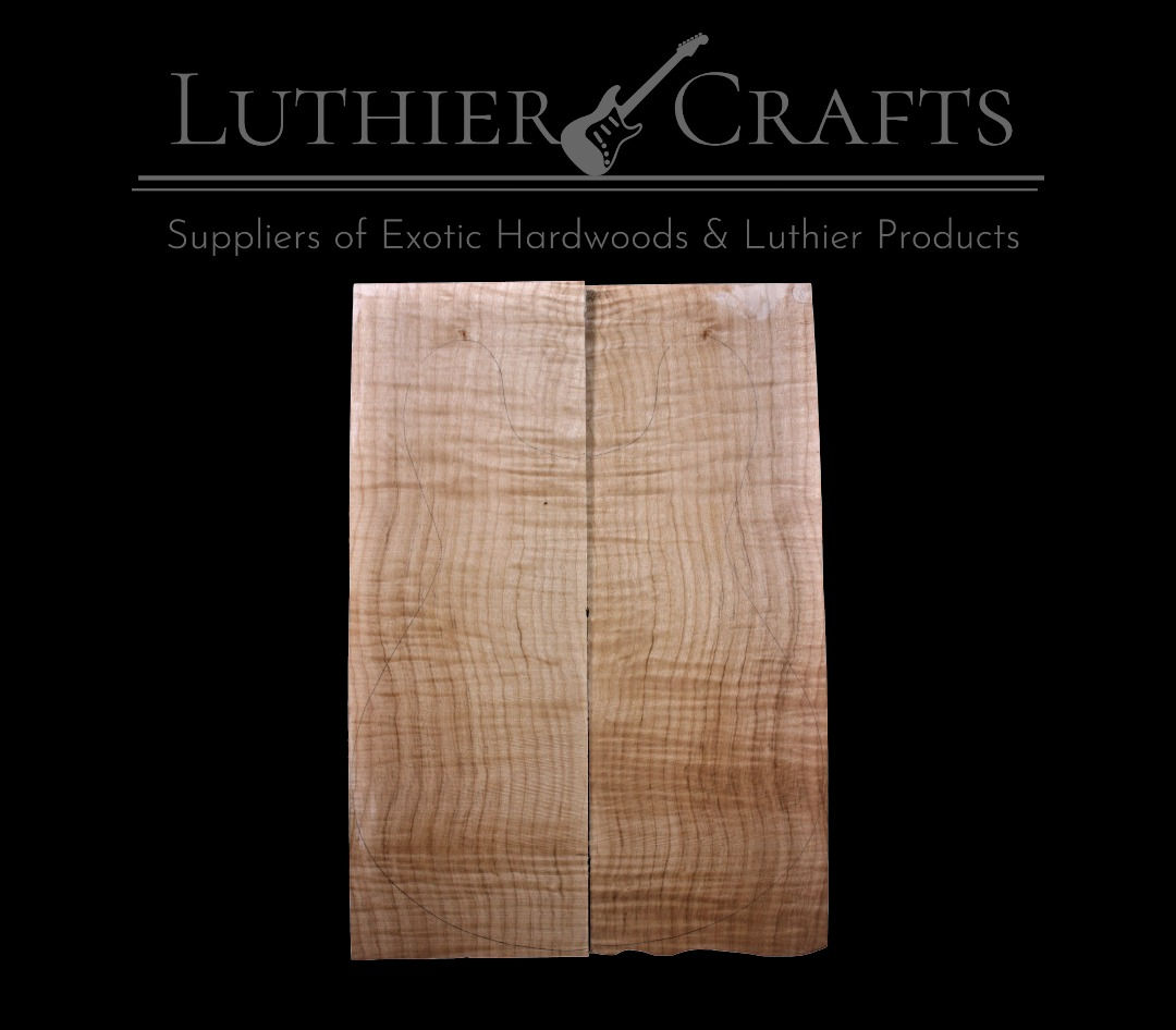 2A Book matched unjoined Flame maple For guitar /bass 6 mm #2AFLM1 UK Stock
