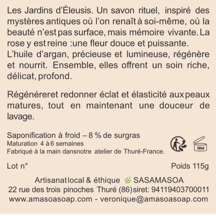 Miniature : Les Jardins d'Eleusis– Rose, argan, miel, régénérant peaux matures
