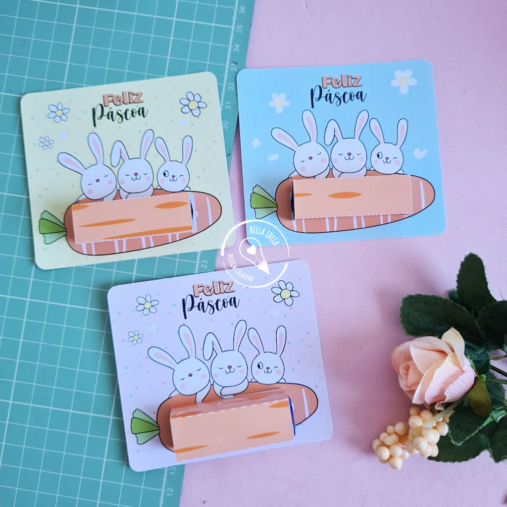 Cartão com chocolate Bis brinde