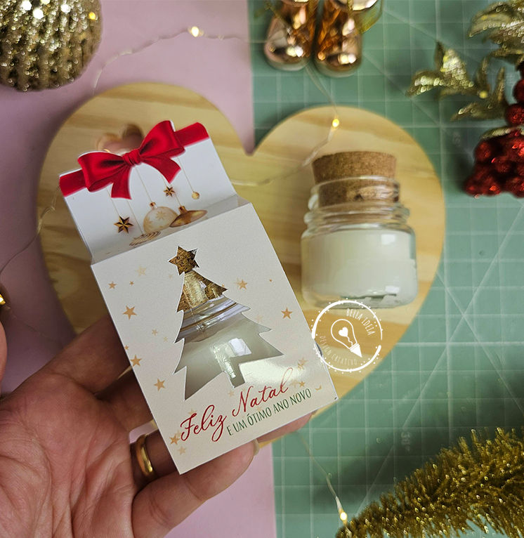 Vela Aromatica Tampa Rolha Lembrancinha Natal