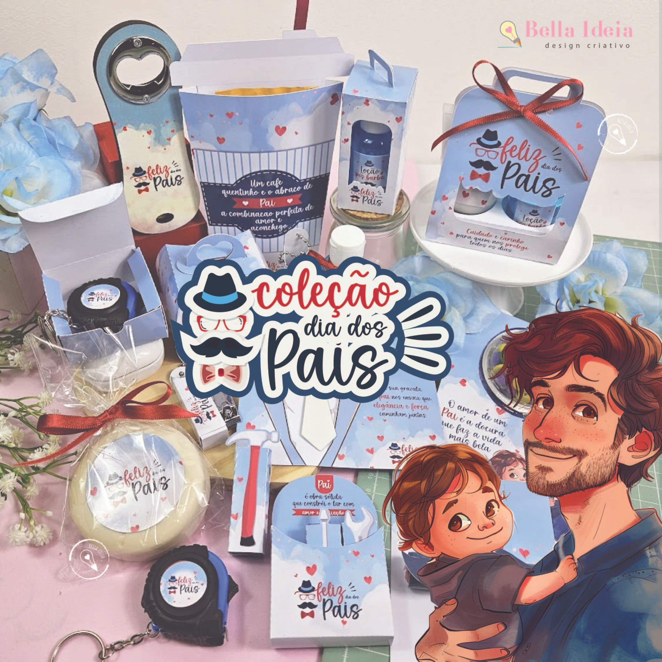 Kit dia dos Pais - Arquivo de corte lembrancinha