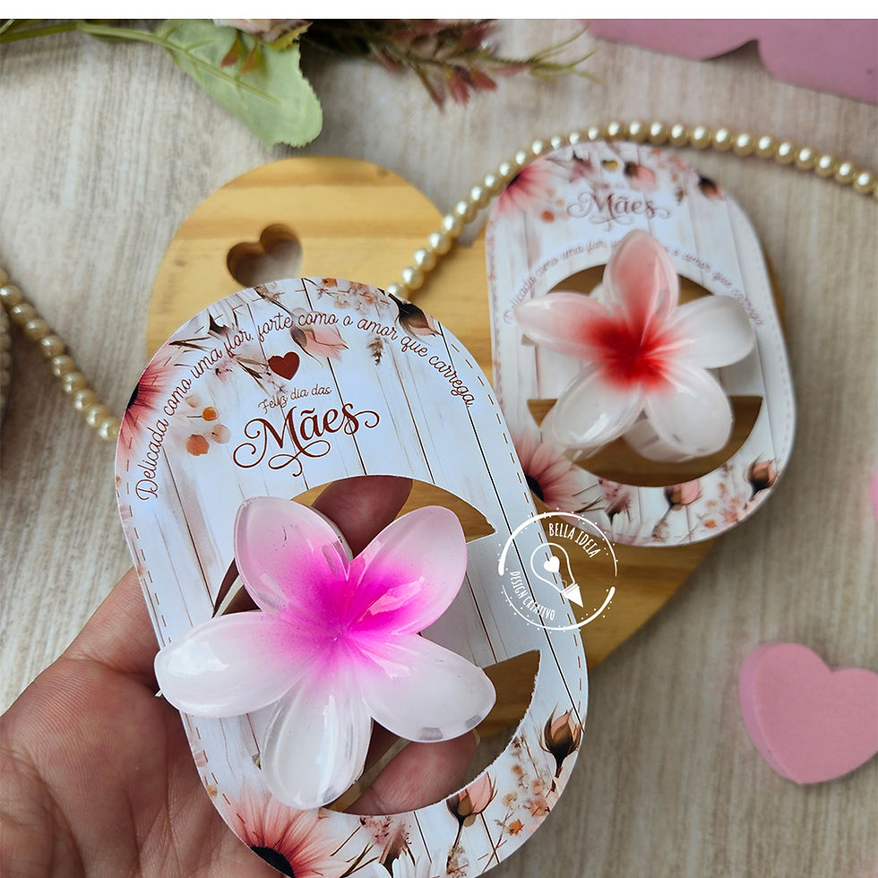 Miniatura: Presilha Flor Lembrancinha Dia das Maes