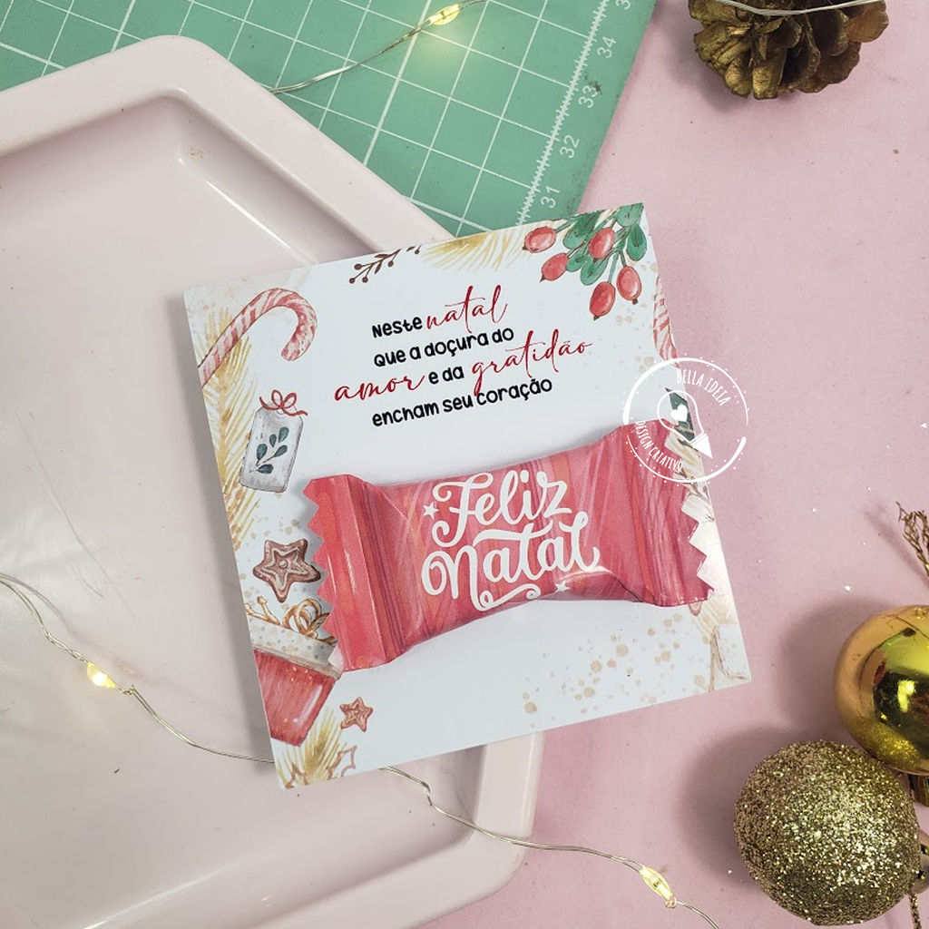 Cartão com Bala Arquivo Natal