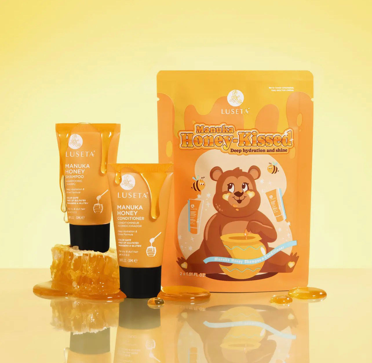 Manika Honey Shampoo and Conditioner Travel Set 