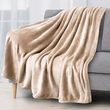 Beige Super Soft Plush Blanket