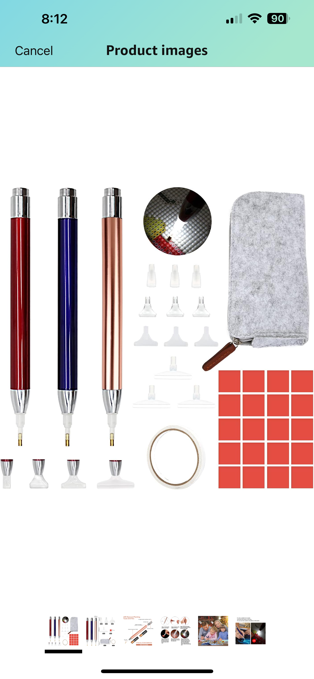 Diamond Art Light Up Pen Set