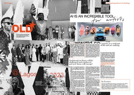 The Promptah, DLD, DLD Media, DLD Conferences, KI, AI, Magazine, Editorial Design, Ilustration, Collage, Typografie, Grafikdesign, München, Munich