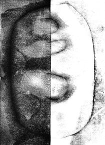 Monotypie, Print, Unikat, Schwarz-weiß, Struktur, Komposition, Zufall, Planung