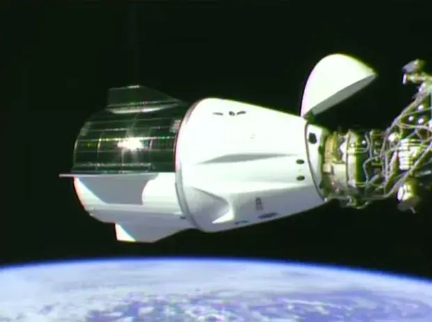 Crew 10 Docked in the Dragon Capsule at the ISS. Photo Credit: NASA
