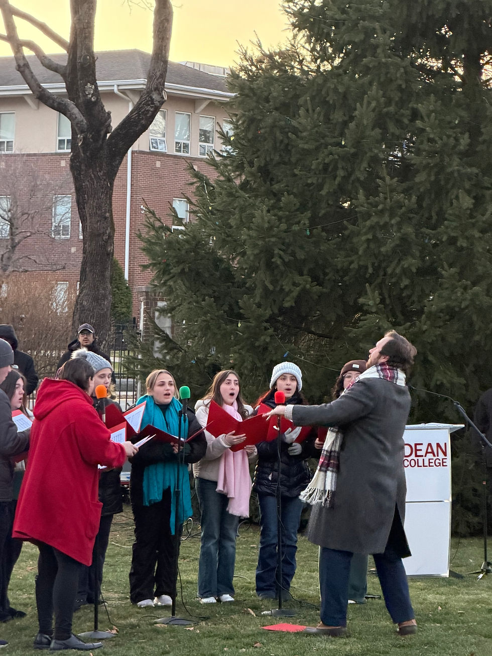 The chorus song fills the cold December air. Photo courtesy; Lexi Gerow