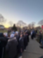 Community gathers on Awpie Way eager to see the holiday lighting. Photo courtesy; Lexi Gerow